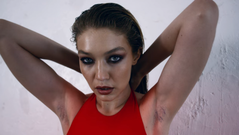 Gigi Hadid Shows Off Armpit Hair in Love Magazine Advent Calendar 2017