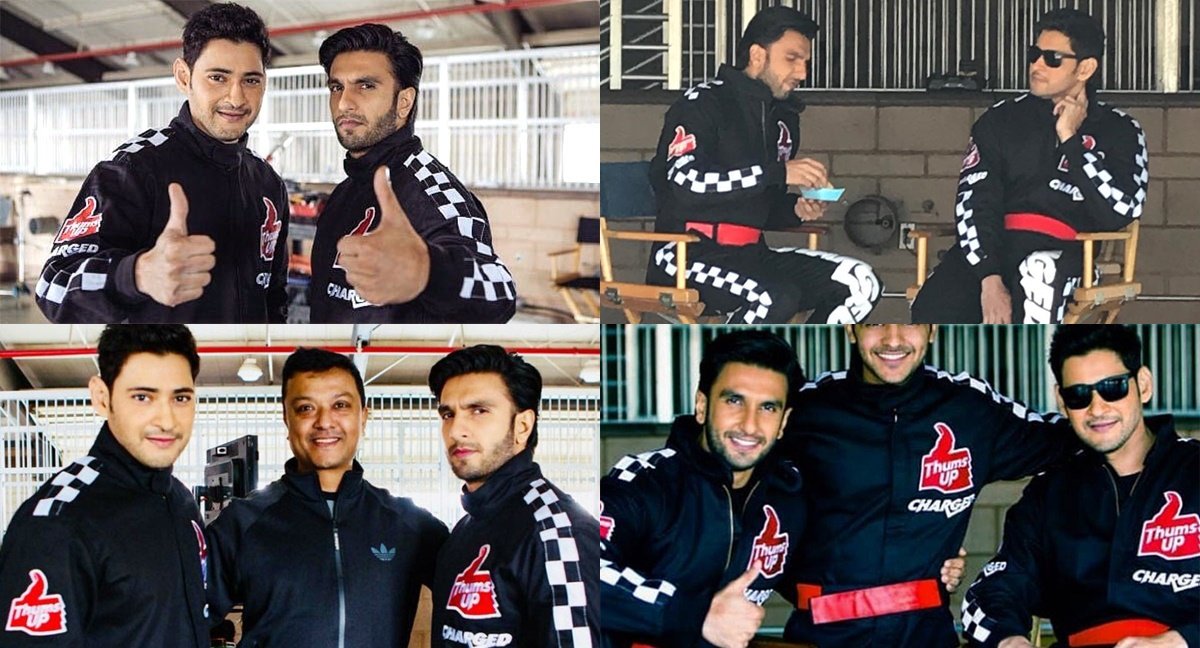 Ranveer Singh & Mahesh Babu Thums Up Ad Shoot Pics 