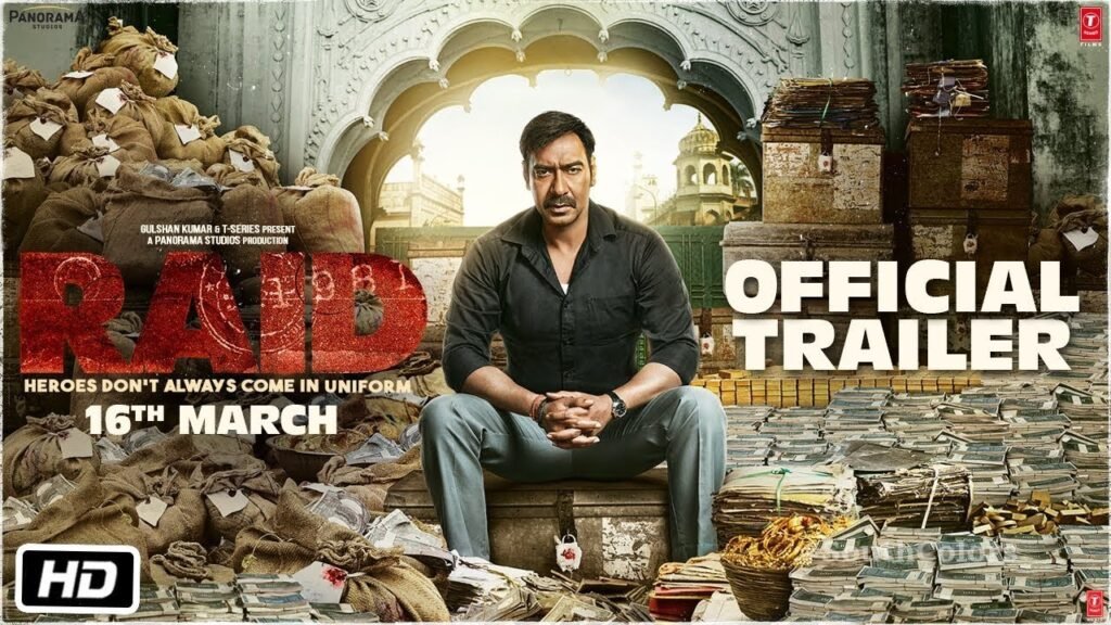 Raid Movie Official Trailer Ajay Devgn Plays Income Tax Officer 
