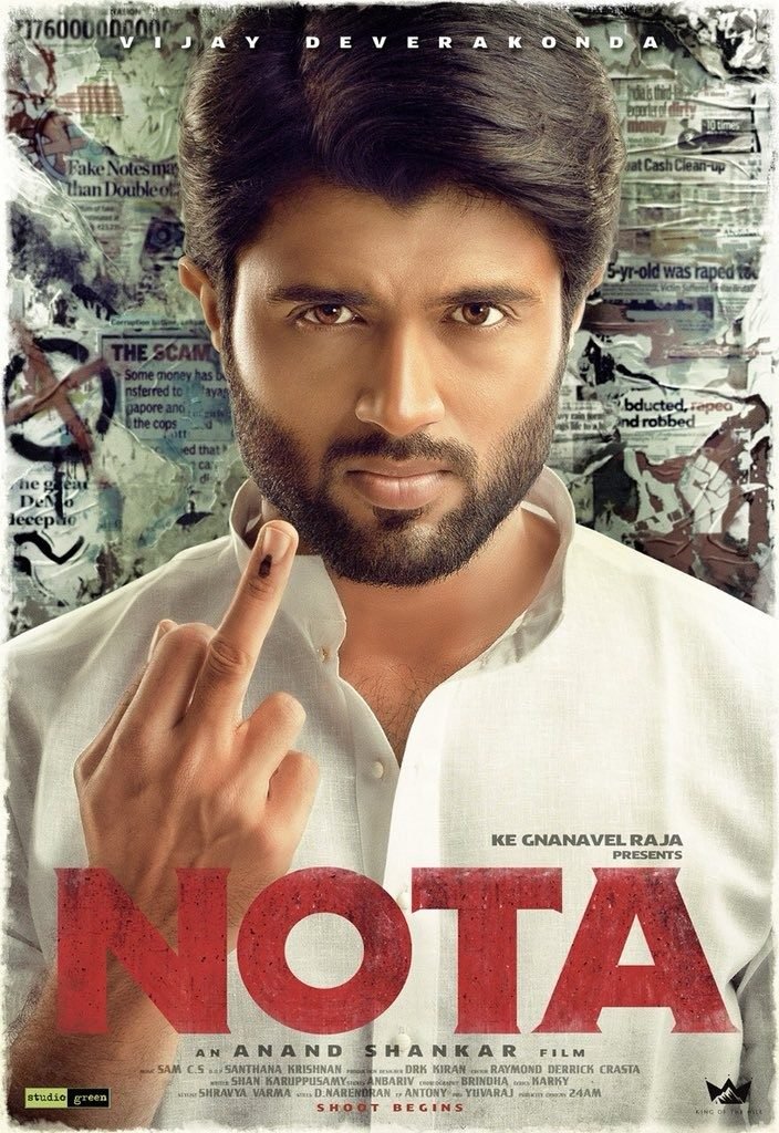 Vijay Deverakonda Tamil Debut Titled NOTA First look Poster Out