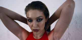 Gigi Hadid Shows Off Armpit Hair in Love Magazine Advent Calendar 2017