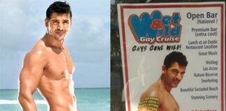 John Abraham Winking Poster on a Gay Cruise