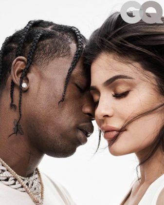 kylie jenner hot pose with boyfriend travis scott for gq magazine cover 7